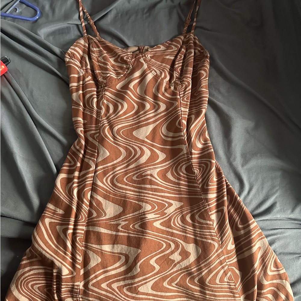 brown/pink Pacsun LA Hearts dress